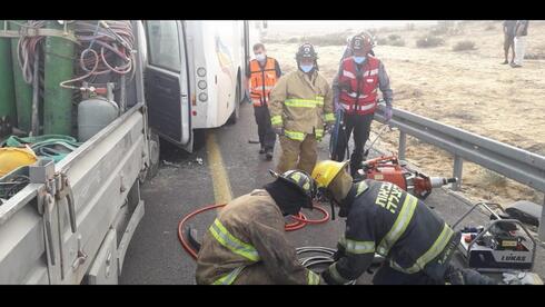 זירת התאונה ליד דימונה