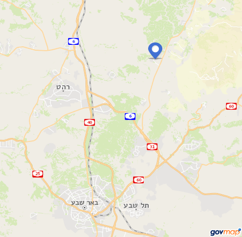 אזור התאונה ליד שומריה. מפה: המרכז למיפוי ישראל